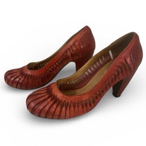 Miz Mooz Burnt Red Leather Heels